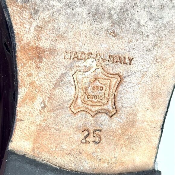 Spring Flowers By Gallucci Italy Black Mary Jane Patent Leather Shoes sz 25 US 8 - Picture 11 of 12